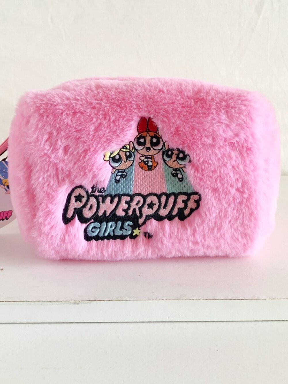 Cartoon Network Powerpuff Girls Pink Faux Fur Make Up Bag